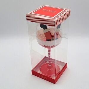 NEW STYLE SETTER Holiday Goblet Tipsy Santa 🎅 Candy Cane Stem
